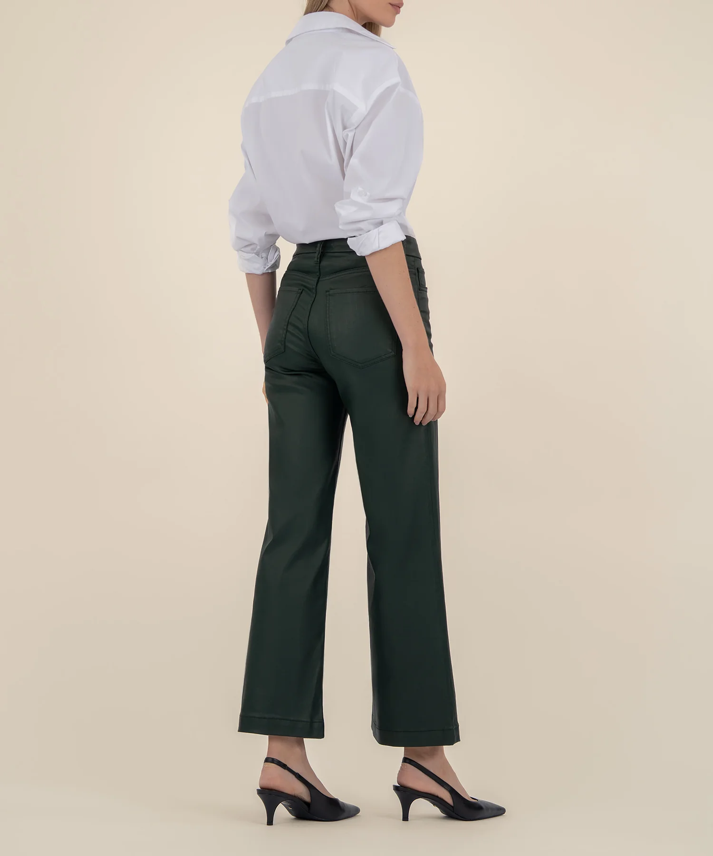 Meg Coated Hi Rise Wide Leg