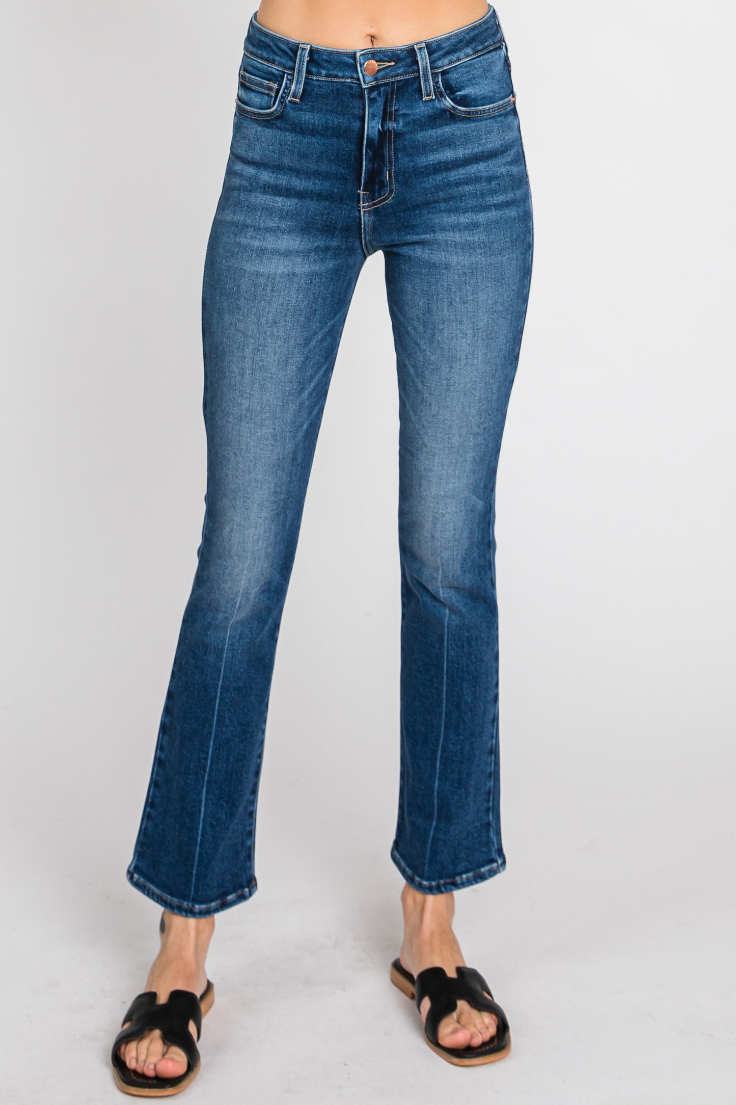 Bambino Creased Line Cropped Baby Flare