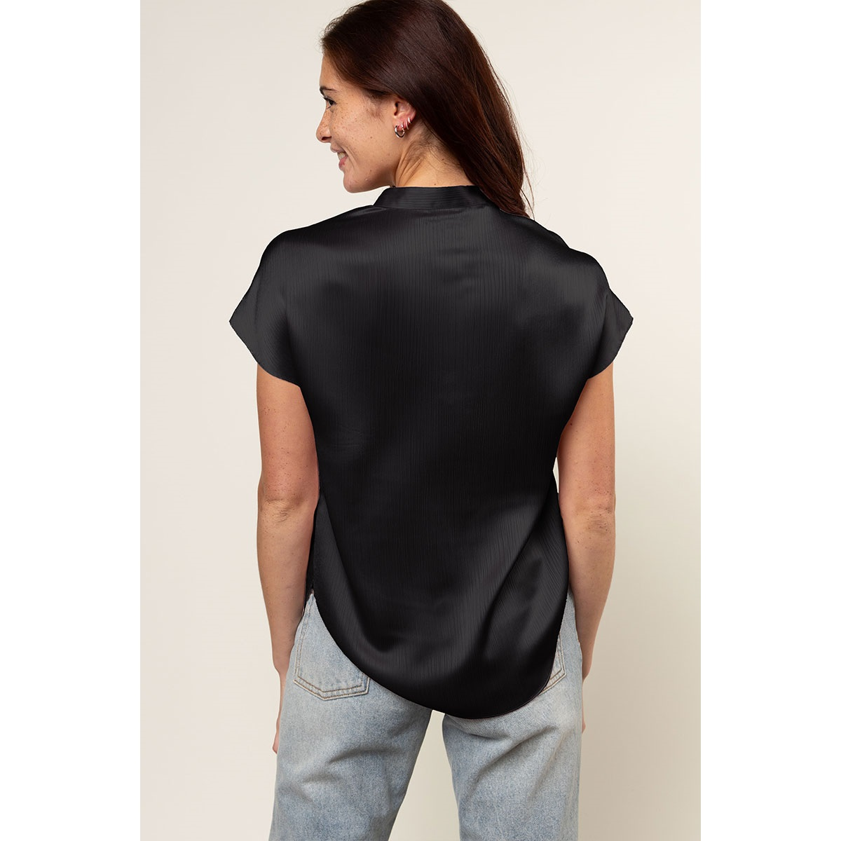 Drop Shoulder Crinkle Blouse