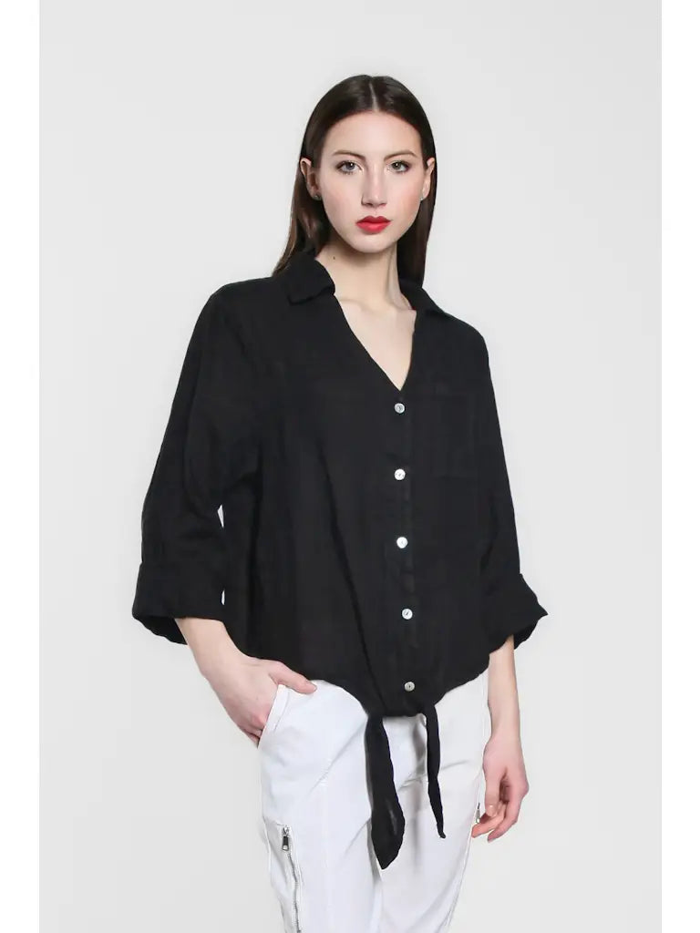 Alejandra Linen Tie Front