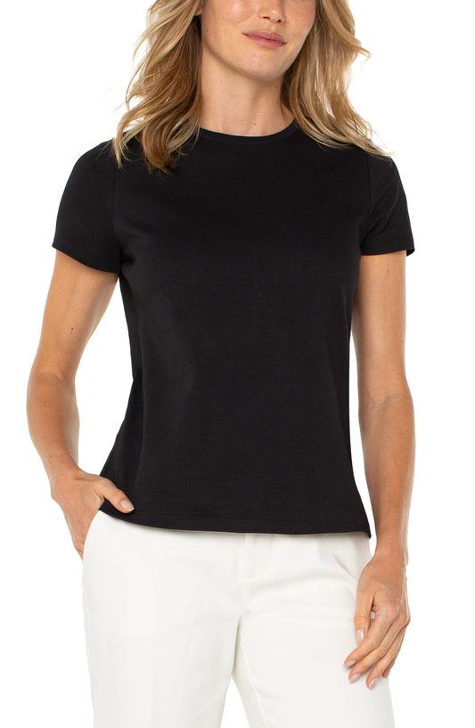 Short Sleeve Crew Neck Top