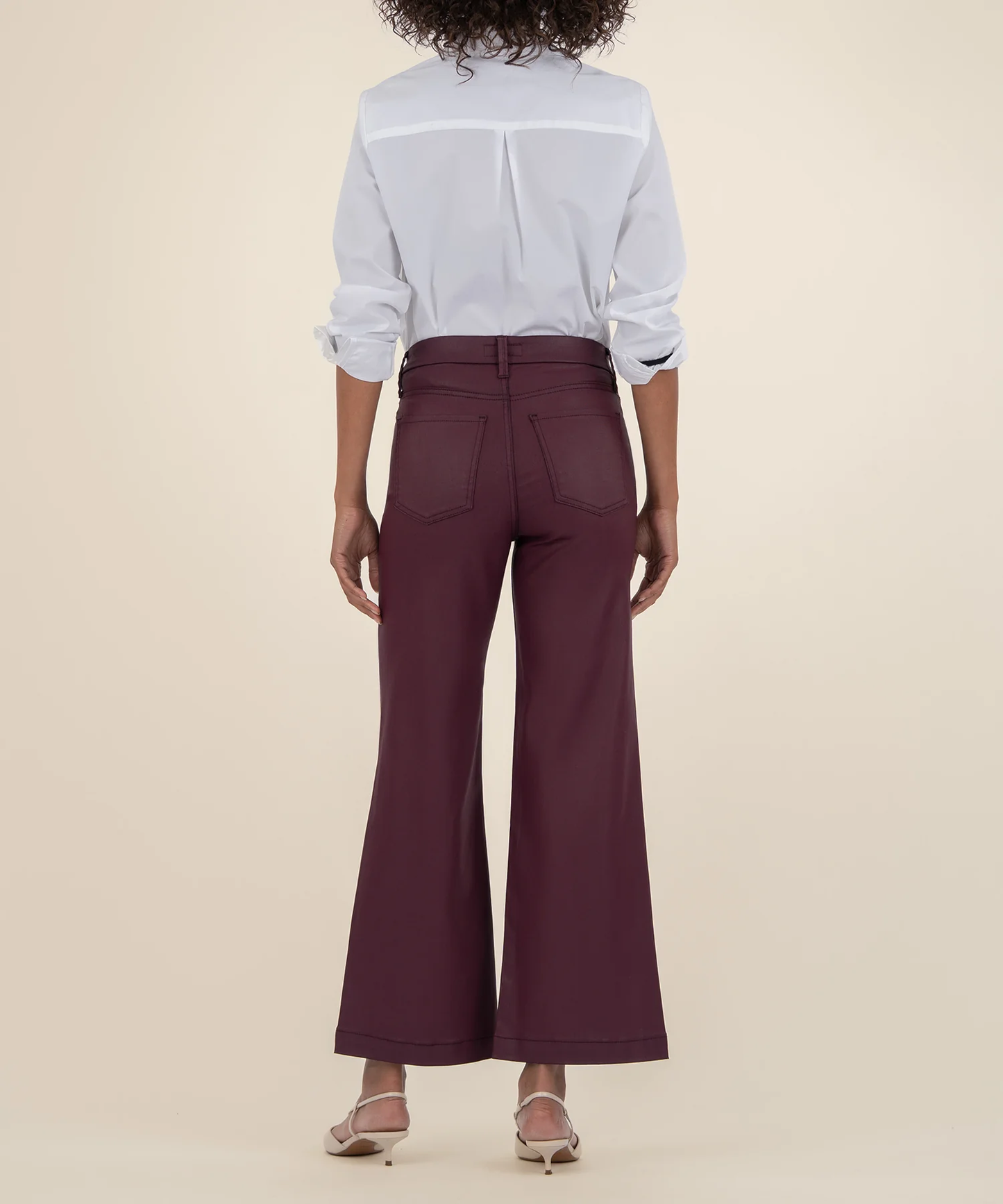 Meg Coated Hi Rise Wide Leg