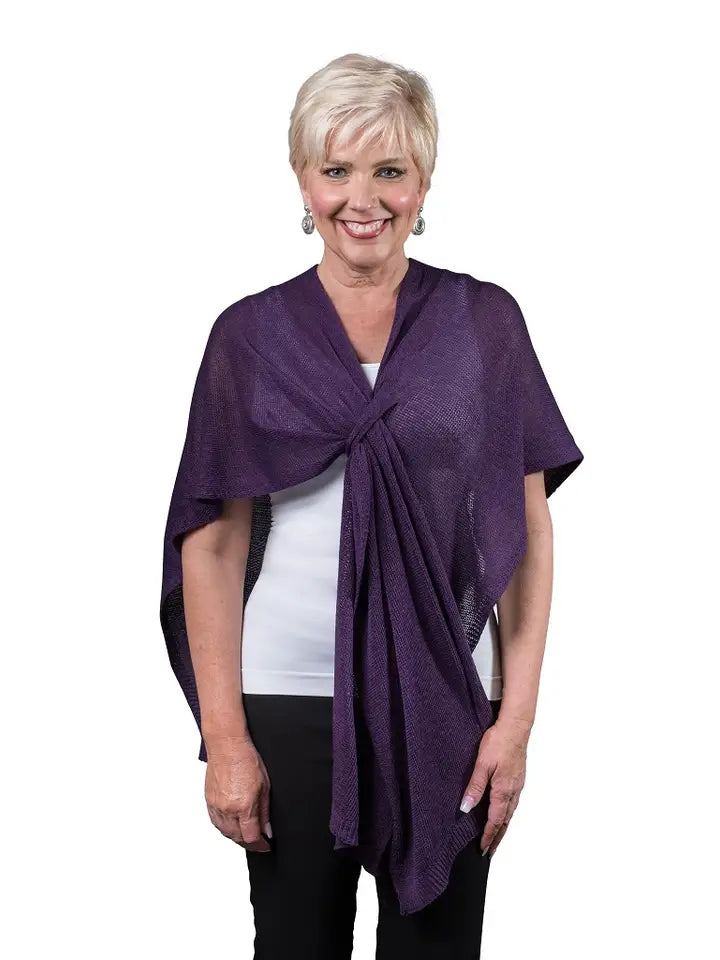 Aliya Mutli Way Cotton Wrap Currant