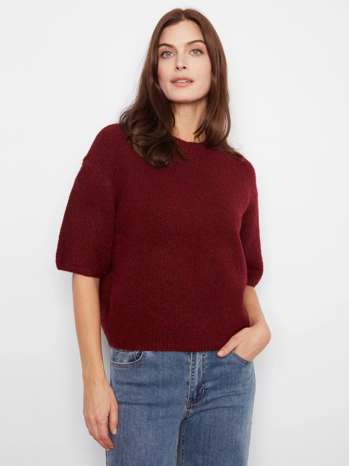 Balloon Elbow Sleeve Sweater