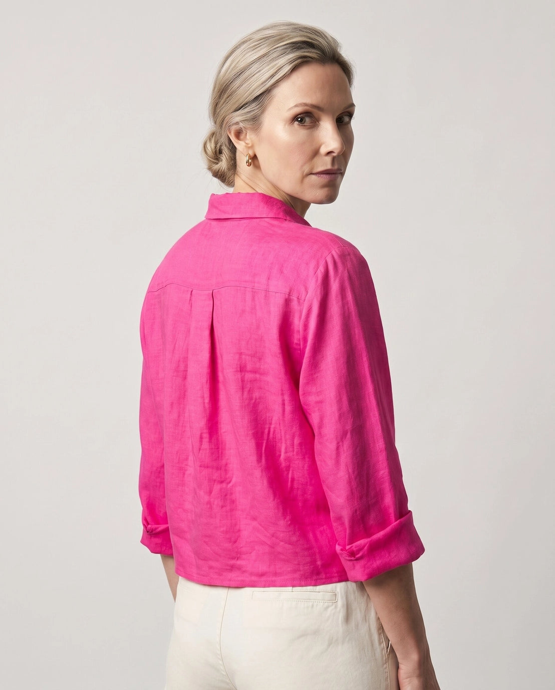 Alejandra Linen Tie Front Blouse