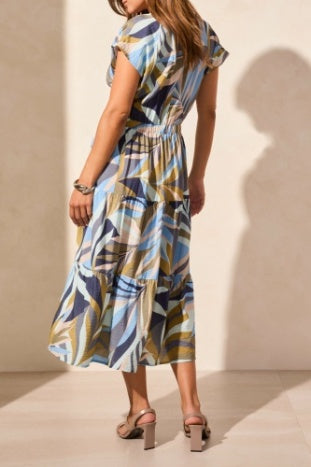 Short Sleeve Tiered Dress