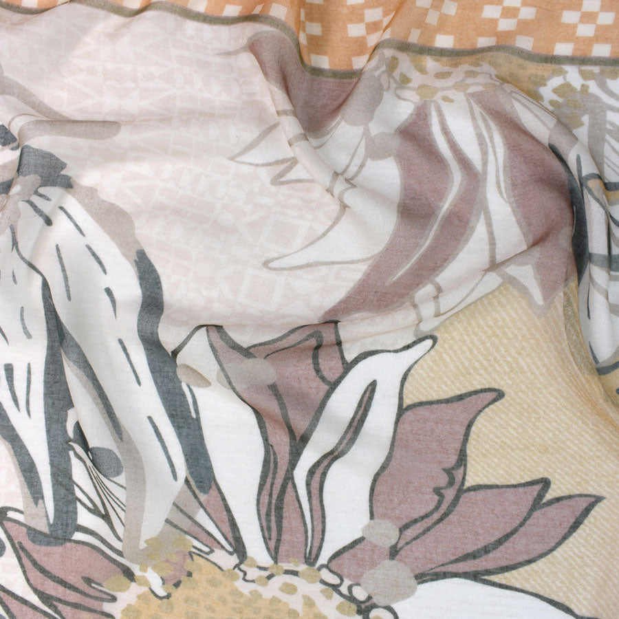 Patience Sunflower Motif Scarf