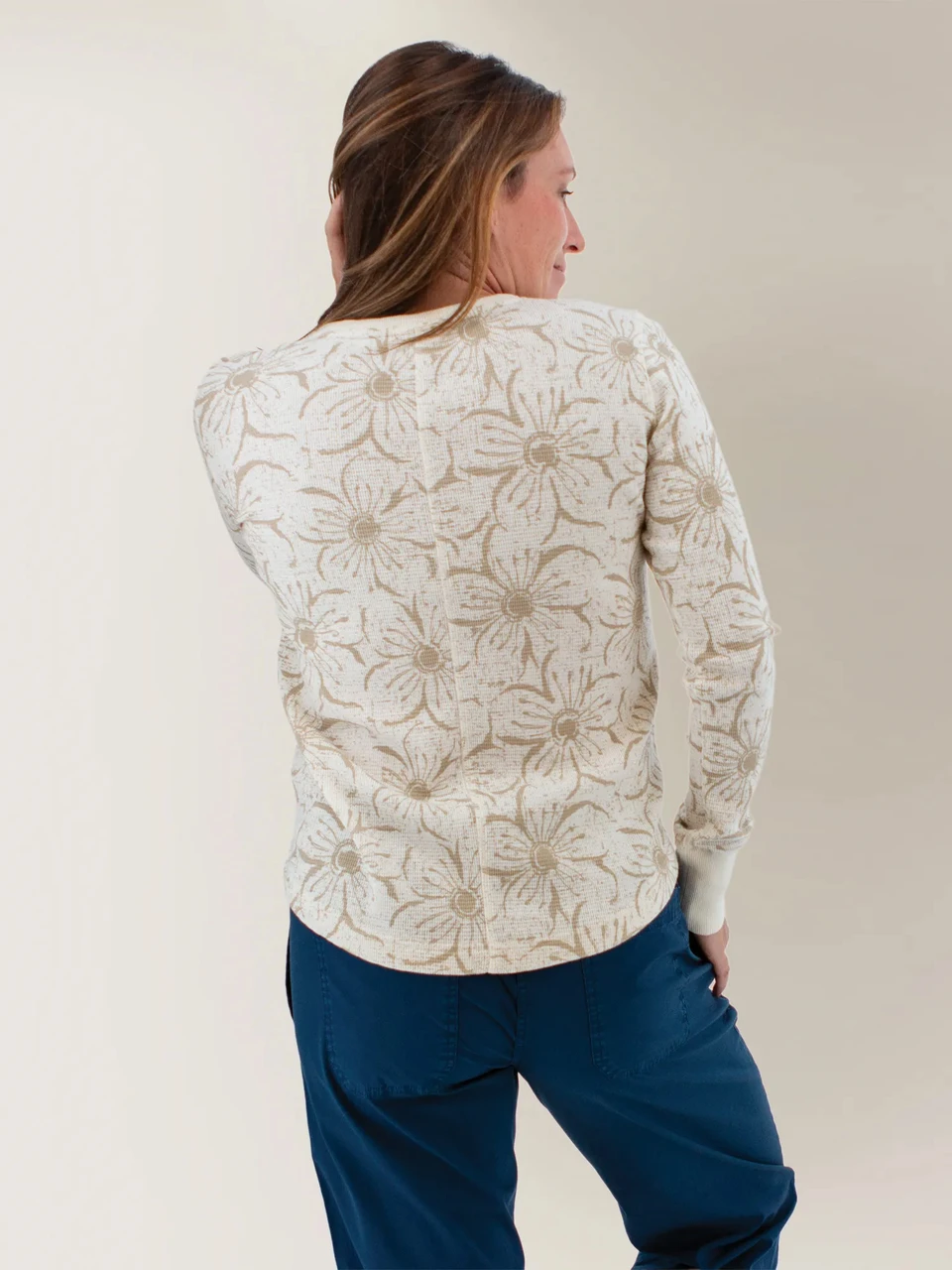Sylvan Long Sleeve Thermal Floral Top