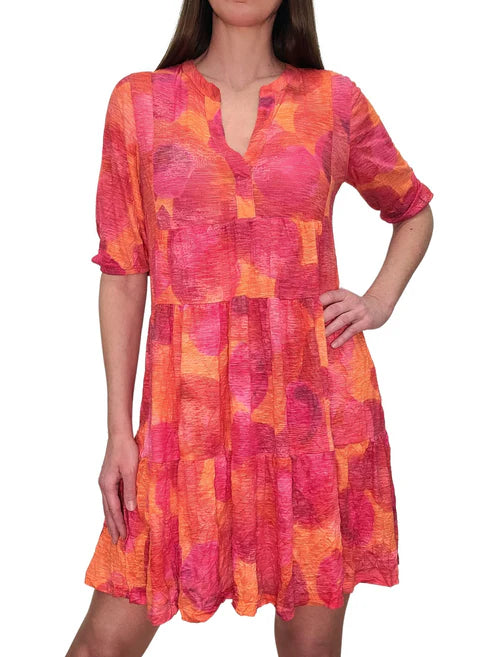 Tiered Dress with Placket