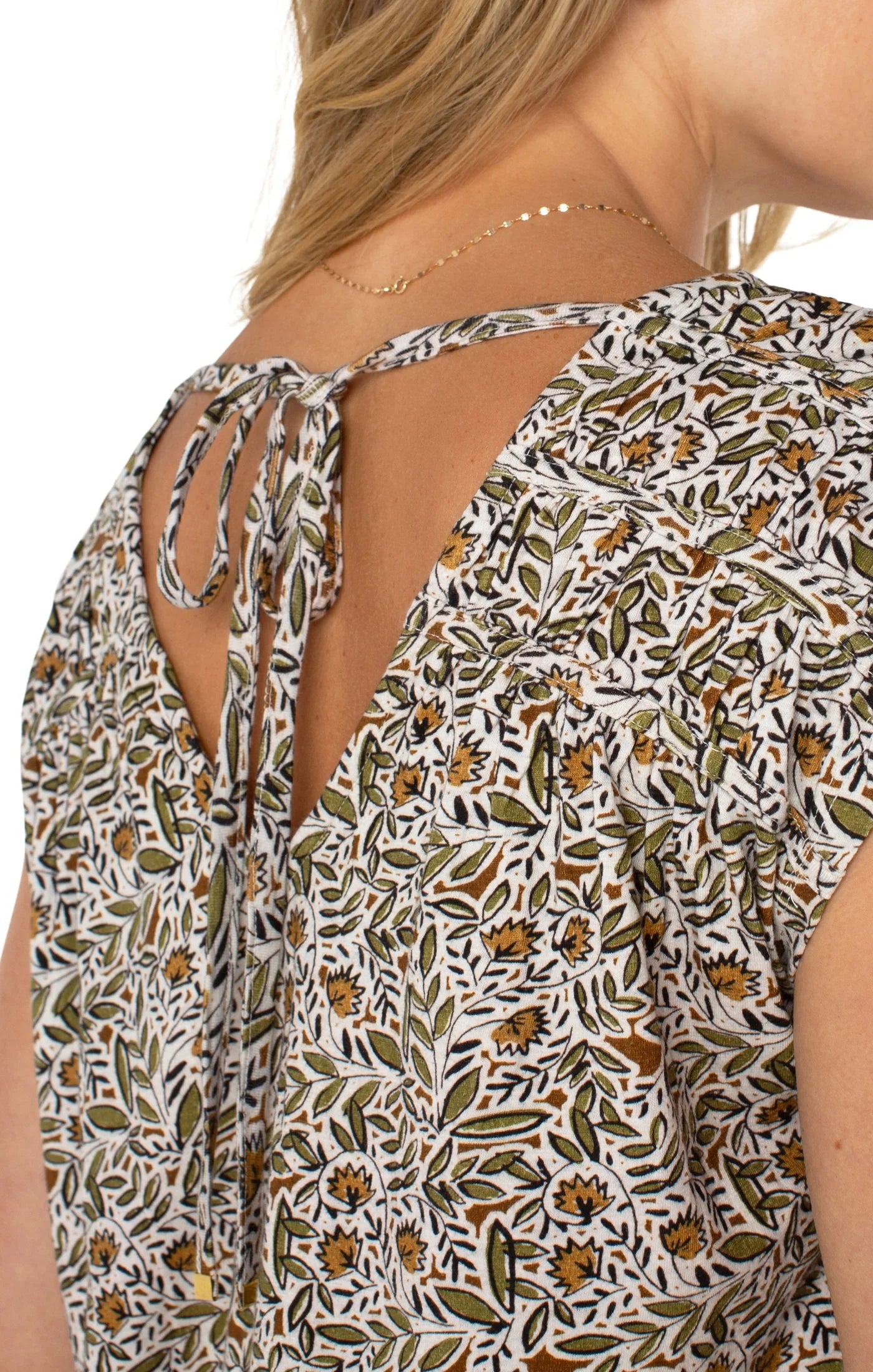 Short Sleeve Dolman Tie Back Top