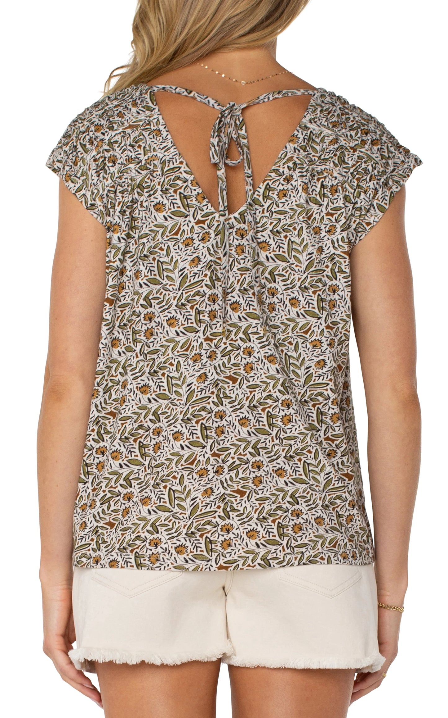 Short Sleeve Dolman Tie Back Top
