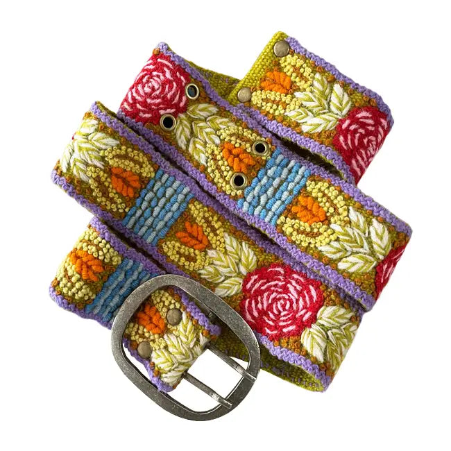 Harvest Floral Embroidered Belt
