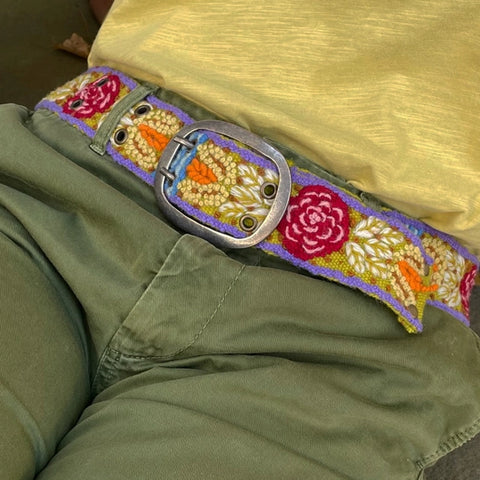 Harvest Floral Embroidered Belt