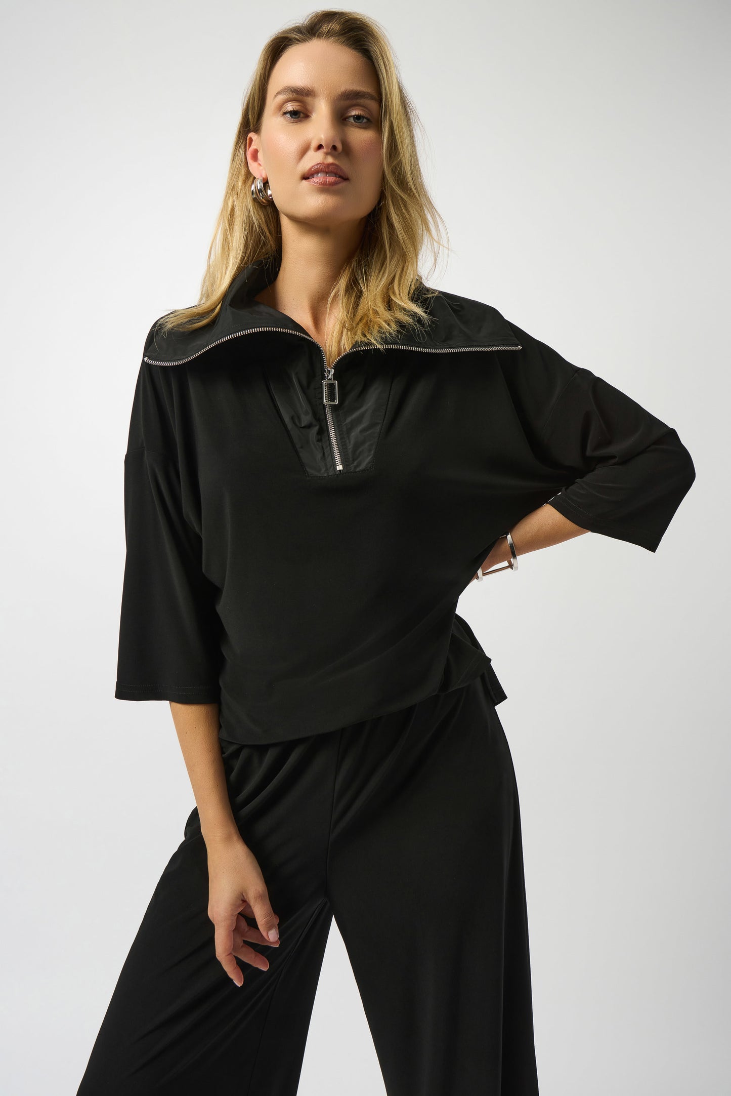 Silky Knit & Memory Knit Culotte Jumpsuit