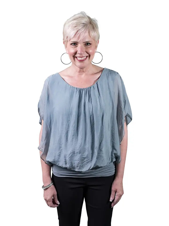 Aurora Flutter Sleeve - Med Grey