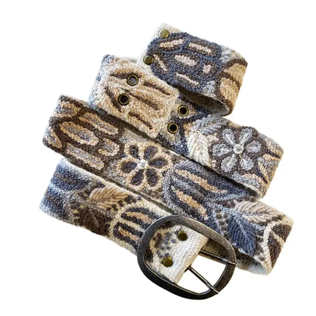 Monochromatic Embroidered Belt