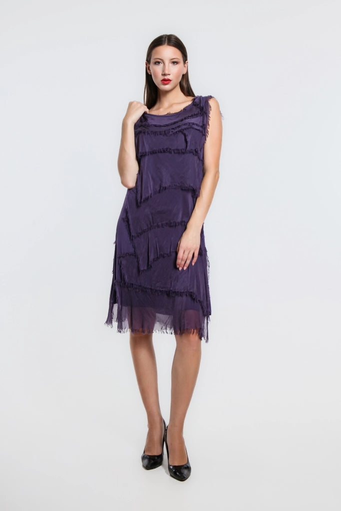 Mariana Silk Ruffle Dress