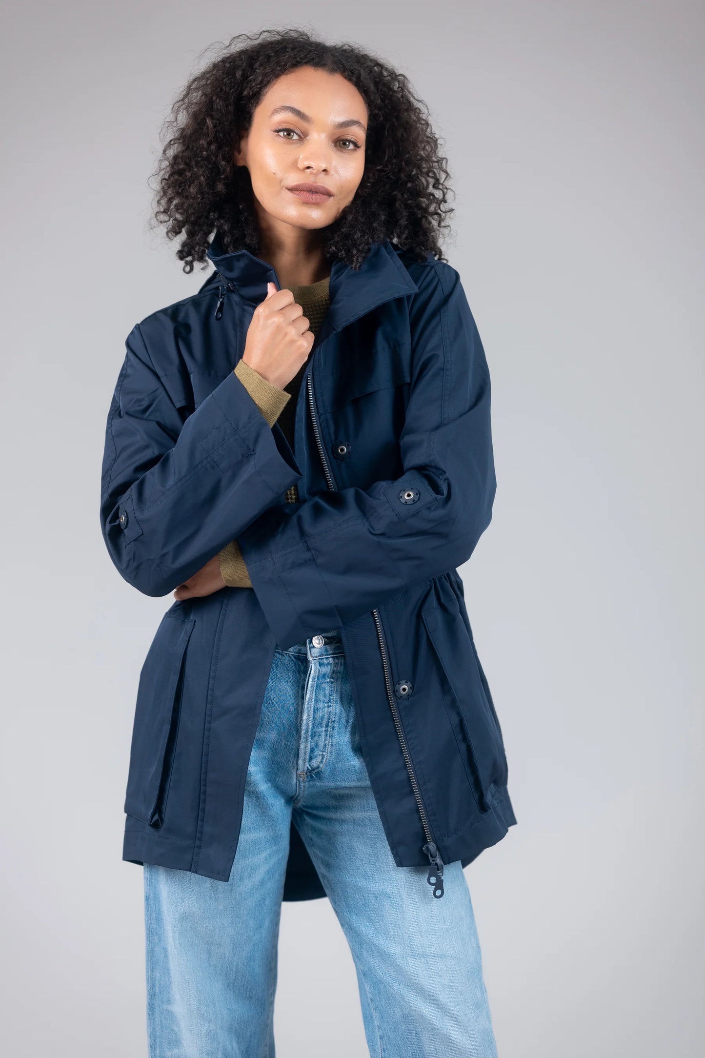 Crinkle Rain Jacket - Midnight