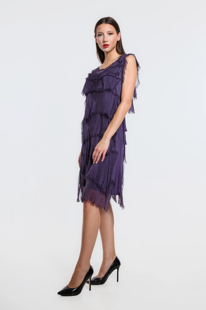 Mariana Silk Ruffle Dress