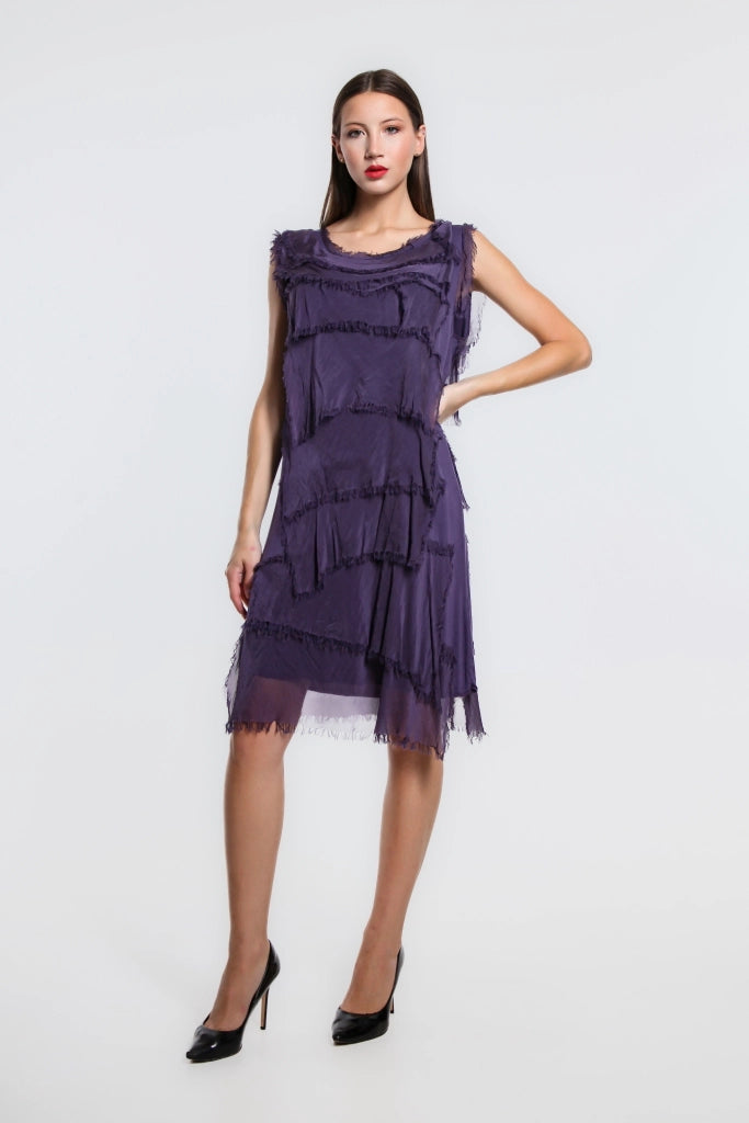 Mariana Silk Ruffle Dress