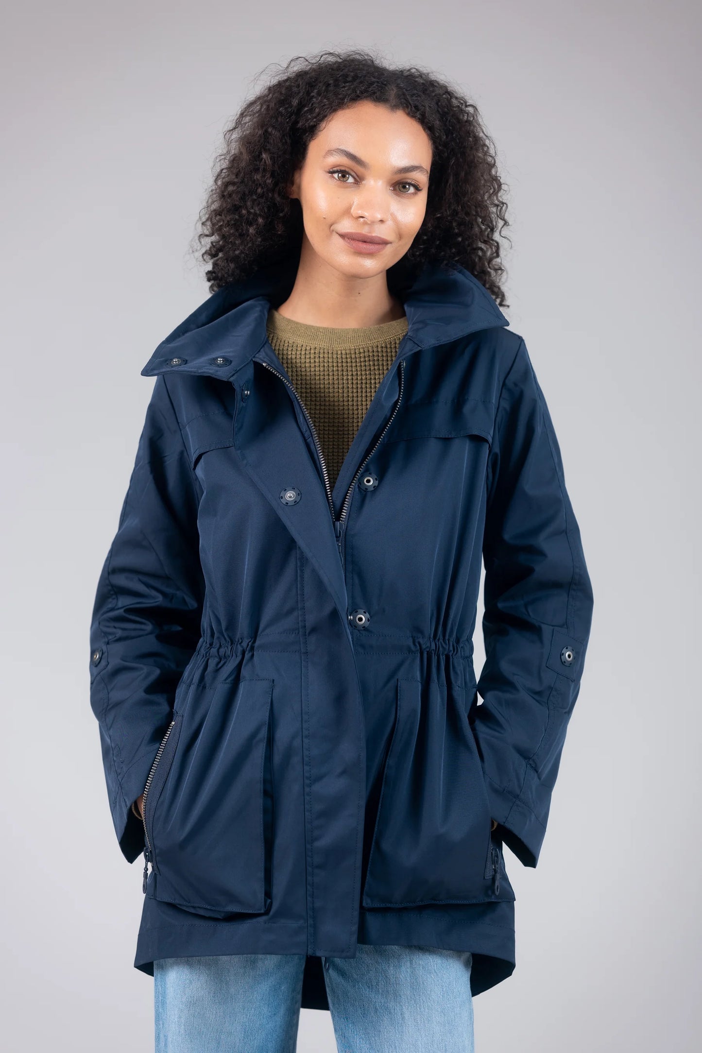 Crinkle Rain Jacket - Midnight