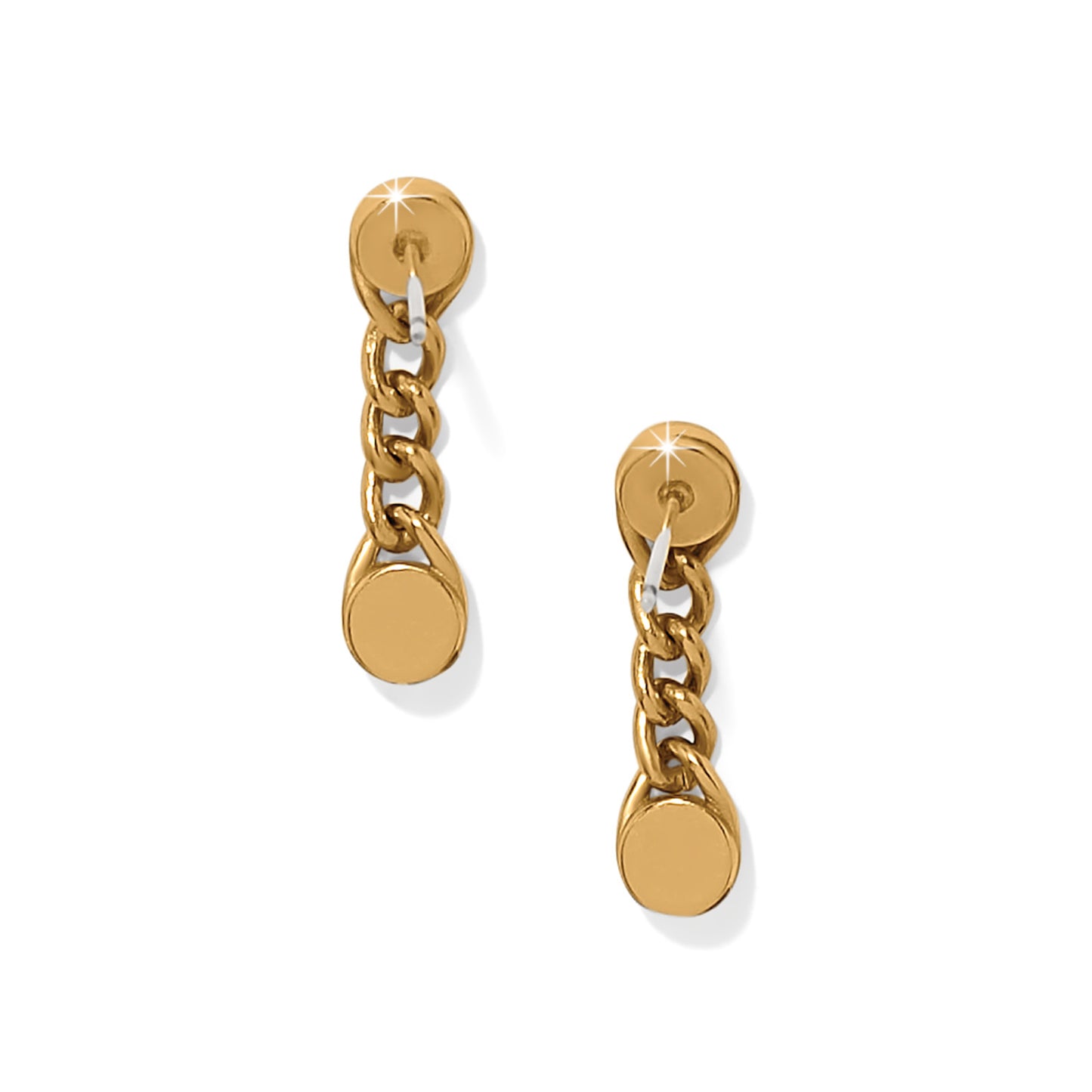 Trust Life Gold Post Drop Earrings