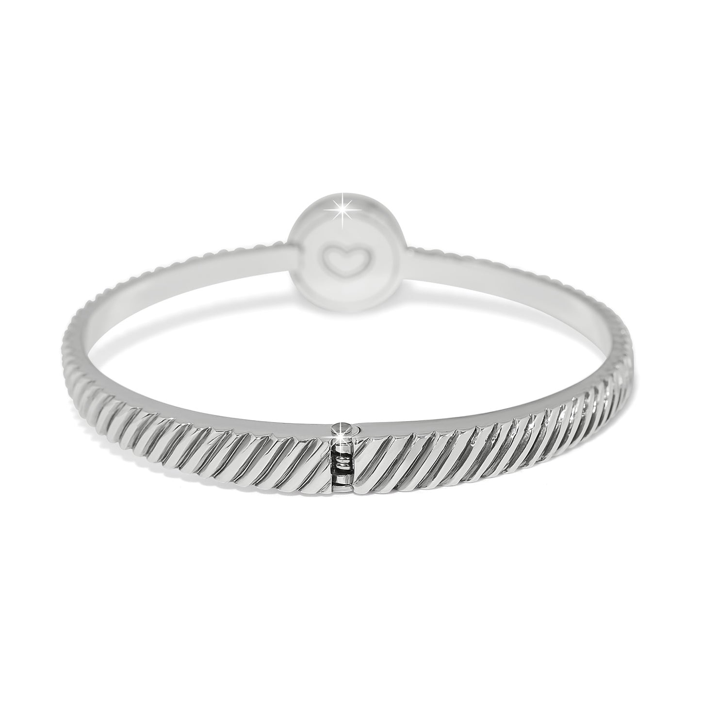 Illumina Celeste Dome Silver Hinged Bangle