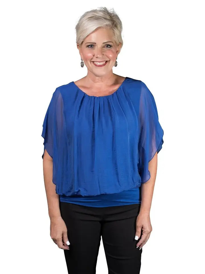 Aurora Flutter Sleeve - Royal Blue