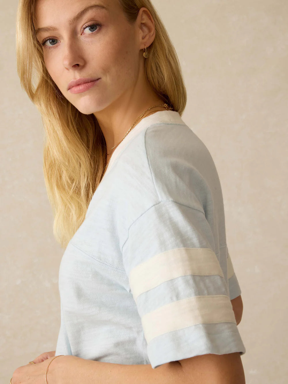 Sunwashed Slub Varsity Tee