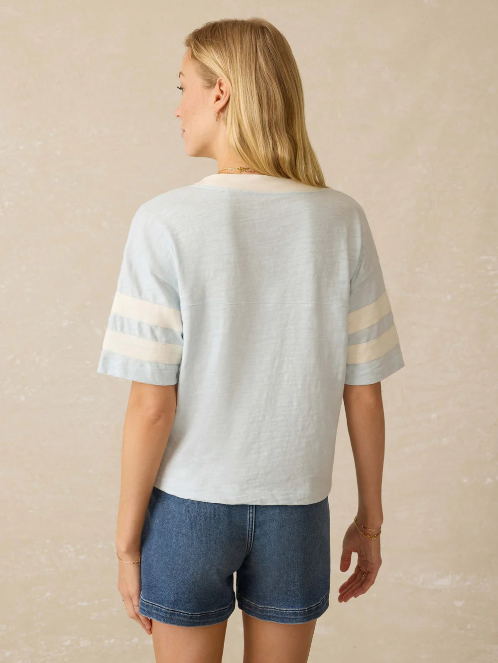 Sunwashed Slub Varsity Tee