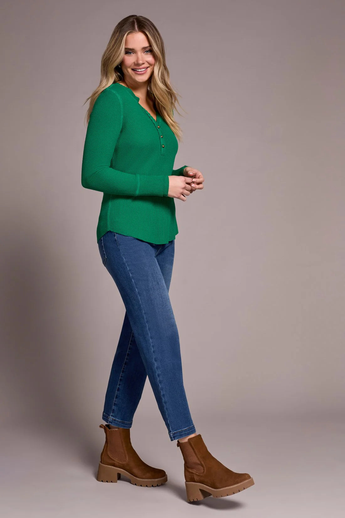 Henley Top With Buttons