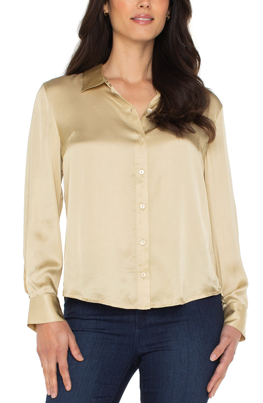 Long Sleeve Button Front Shirt