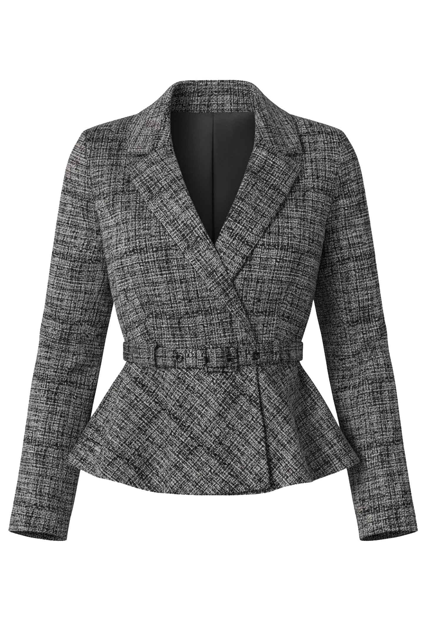 Belted Peplum Blazer