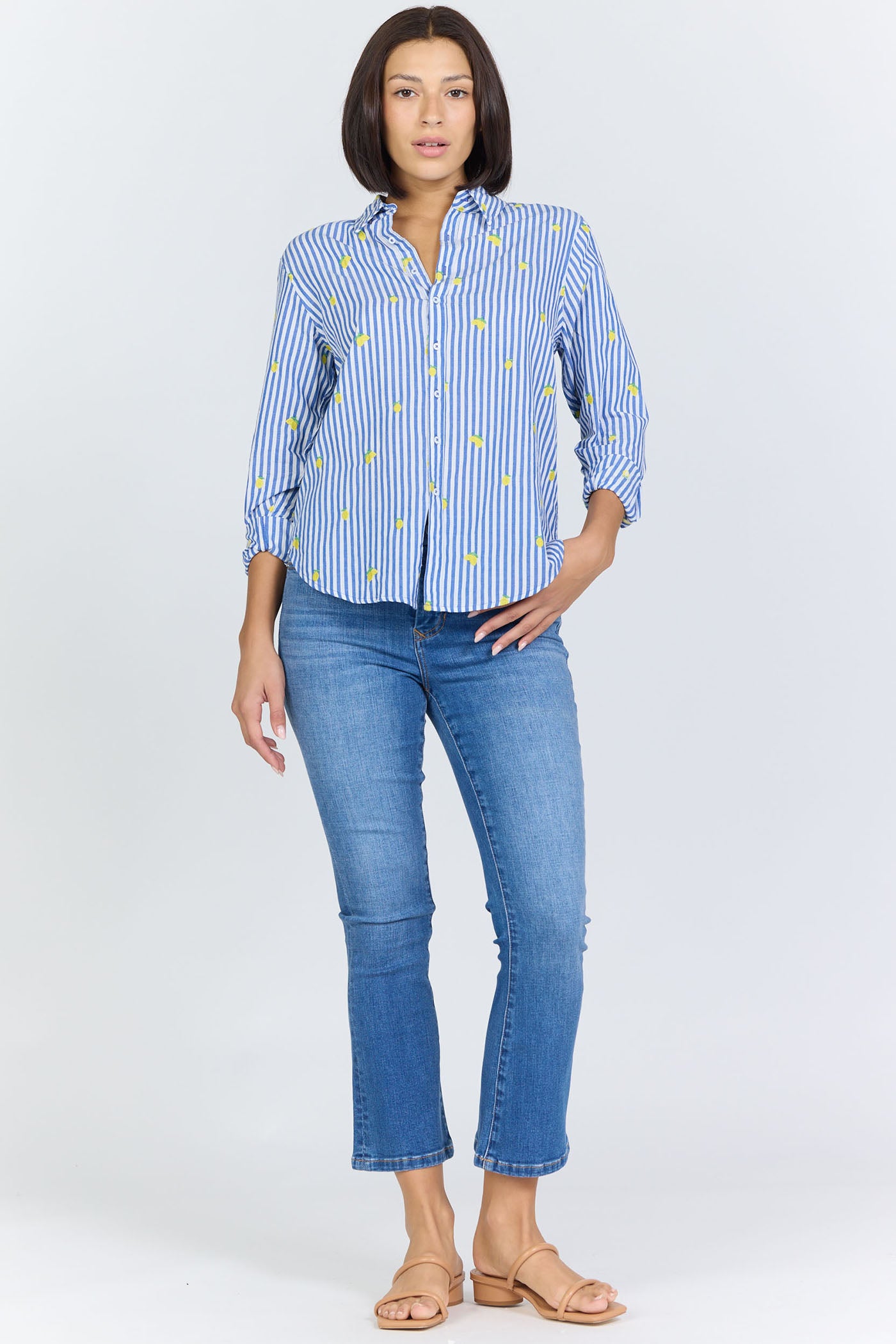 Lolita Striped Lemon Embroidered Blouse