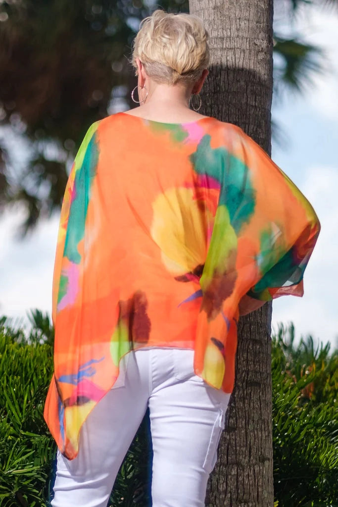 Sofia Sunrise Silk Kaftan