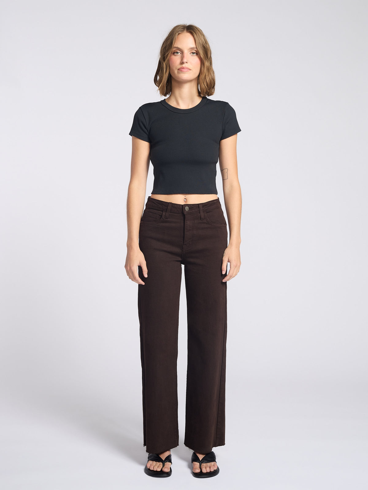 Paola A-Line Scissor Cut Hem Jean