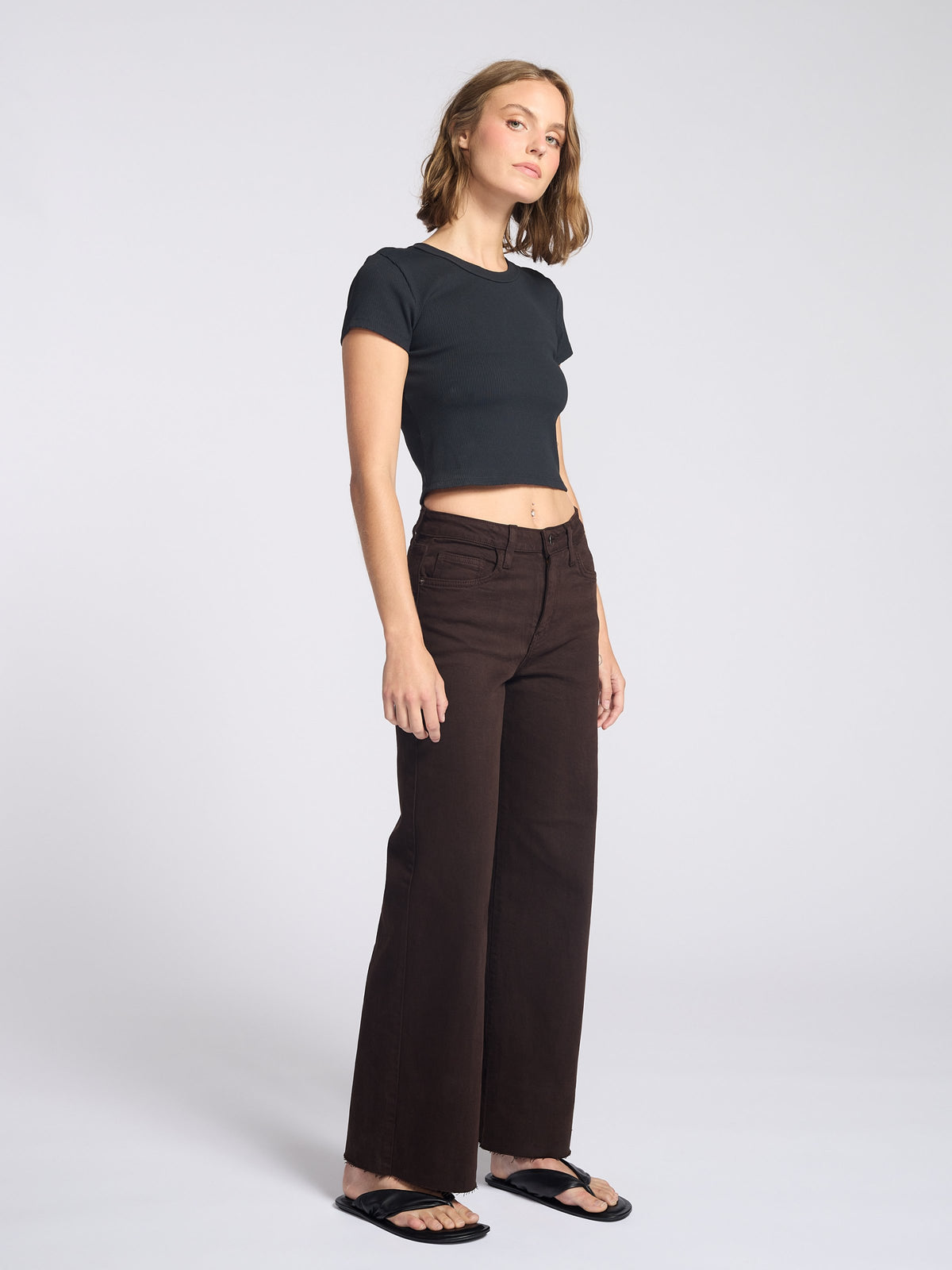 Paola A-Line Scissor Cut Hem Jean