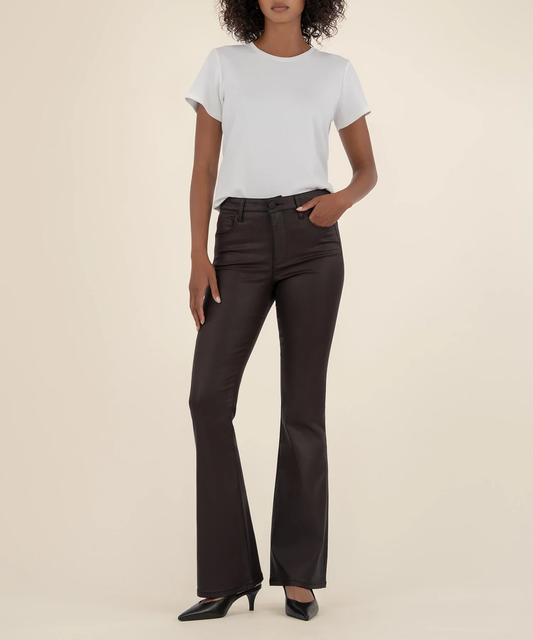 Ana Coated Hi Rise Fab Flare Flare Pant