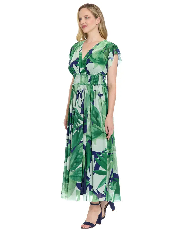 V-Neck Floral Maxi Dress