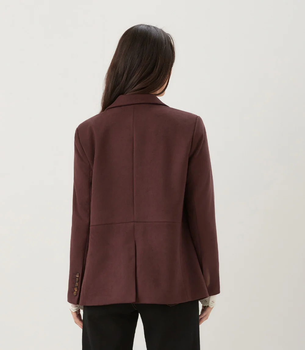 Faux Suede Blazer