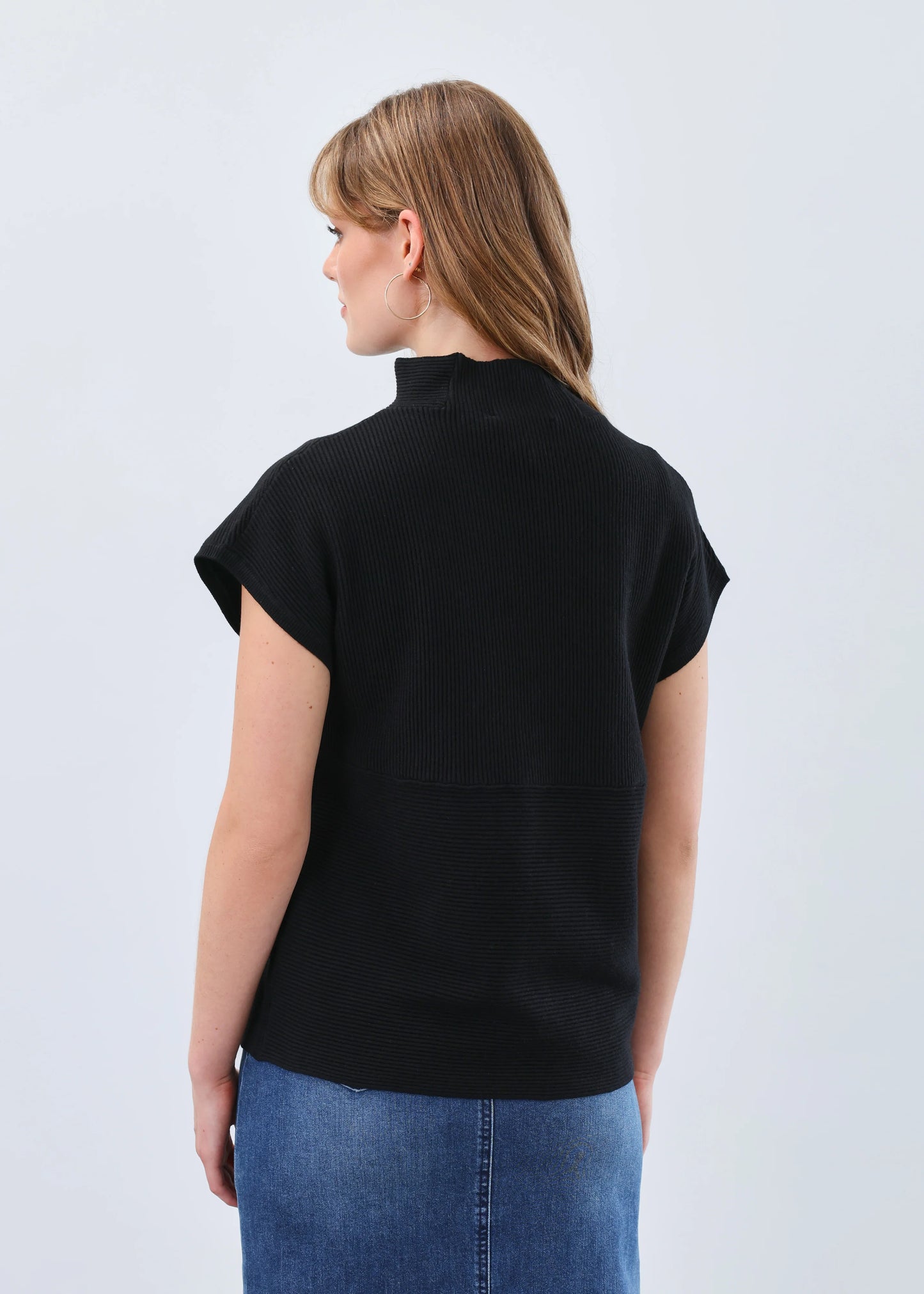 Ottoman Cap Sleeve Sweater