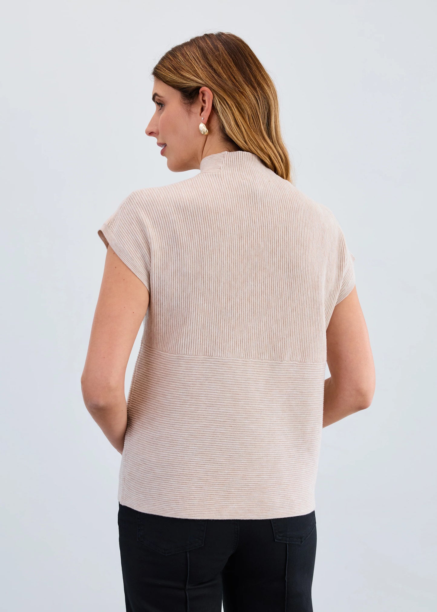 Ottoman Cap Sleeve Sweater