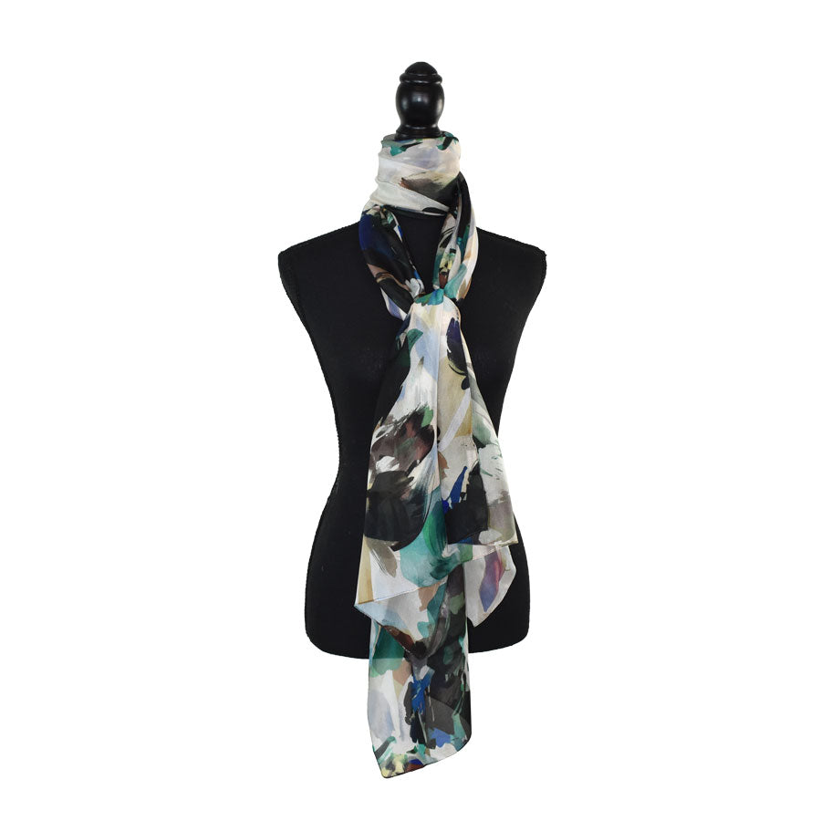 Torri Painterly Floral Silk Scarf
