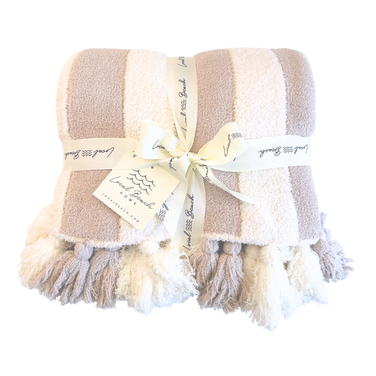Striped Luxe Blanket w/ Tassels
