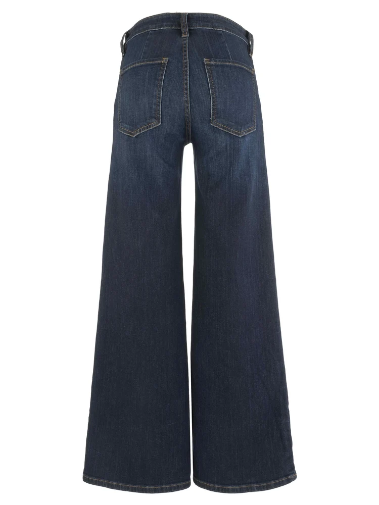 Maya High Rise Fab Ab Wide Leg Jean