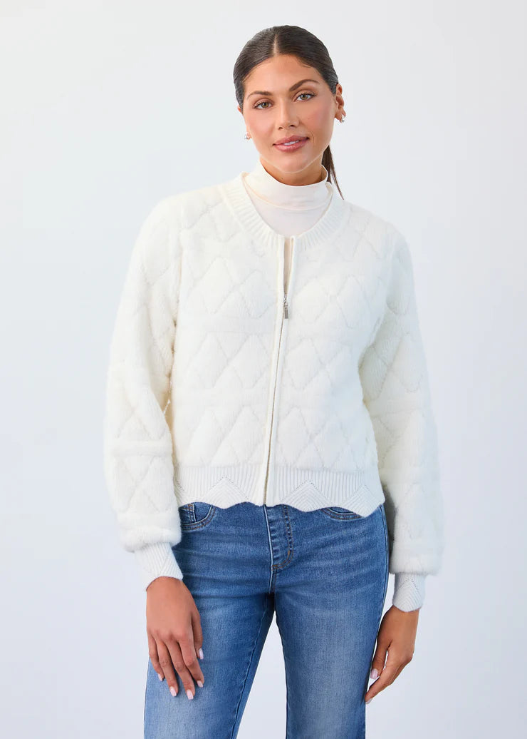 Detachable Collar Sweater Bomber
