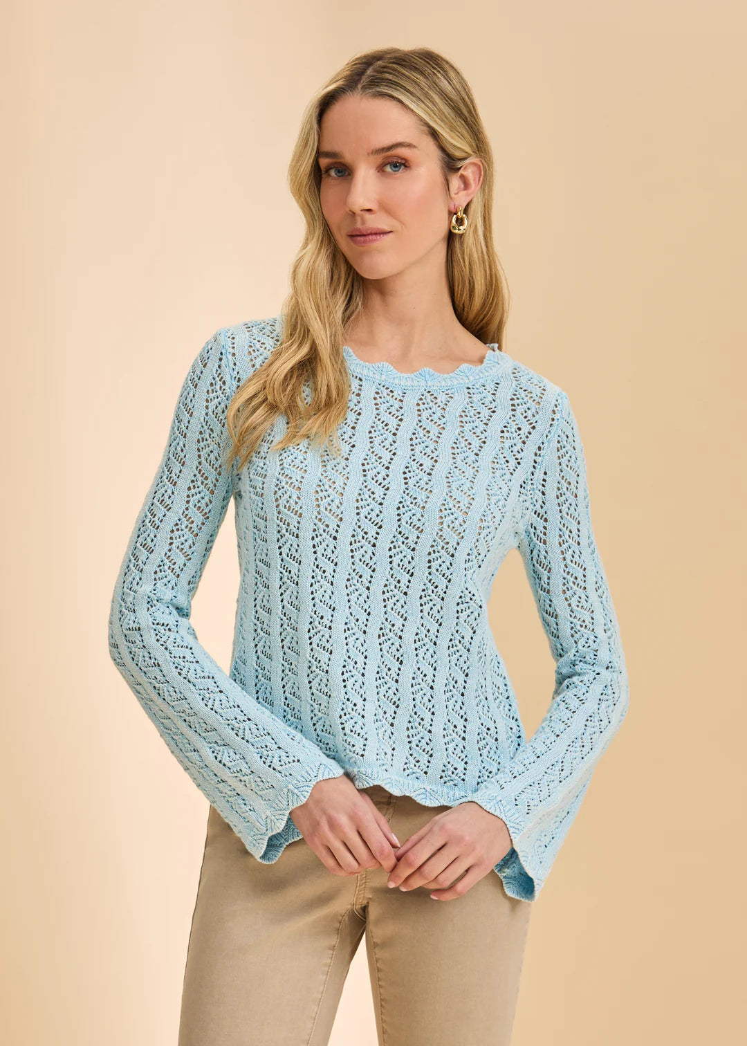 Long Sleeve Garment Dyed Sweater
