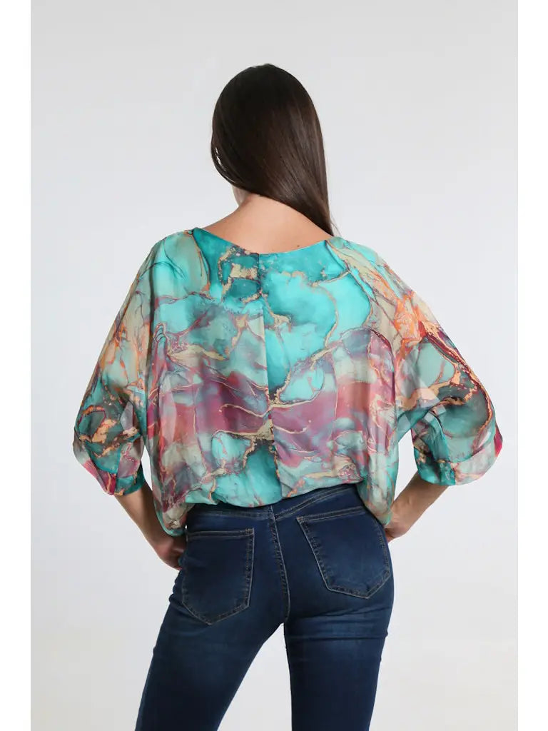 Abella Marble Band Waist - tiffany blue