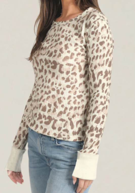 Kass Waffle Knit with Raw Edge