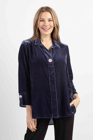 Velvet Swing Shirt -Midnight